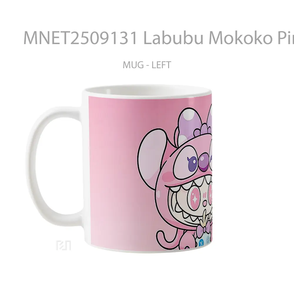 Labubu Mokoko Pink Cuteness Mug MNET2509131 - All-side / Desain