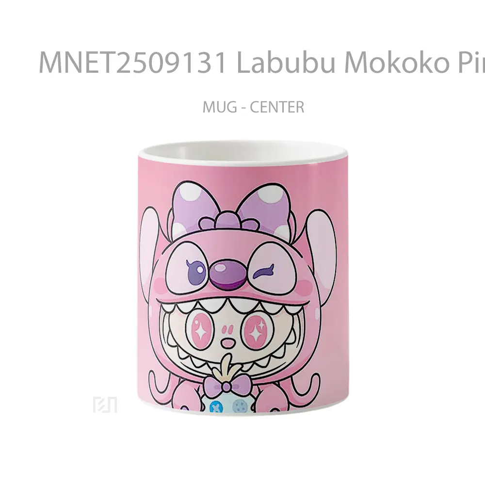 Labubu Mokoko Pink Cuteness Mug MNET2509131 - All-side / Desain