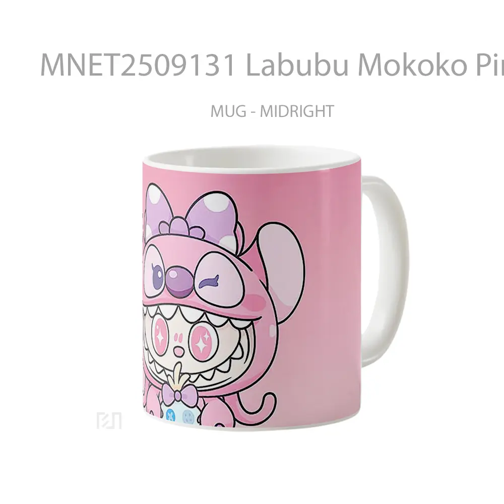 Labubu Mokoko Pink Cuteness Mug MNET2509131 - All-side / Desain