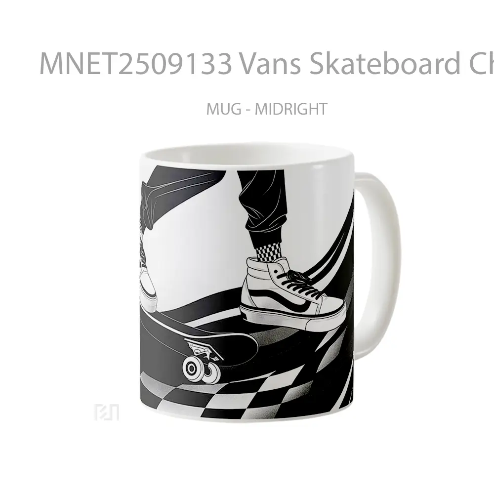Vans Skateboard Checkered Black & White Mug MNET2509133 - All-side / Desain