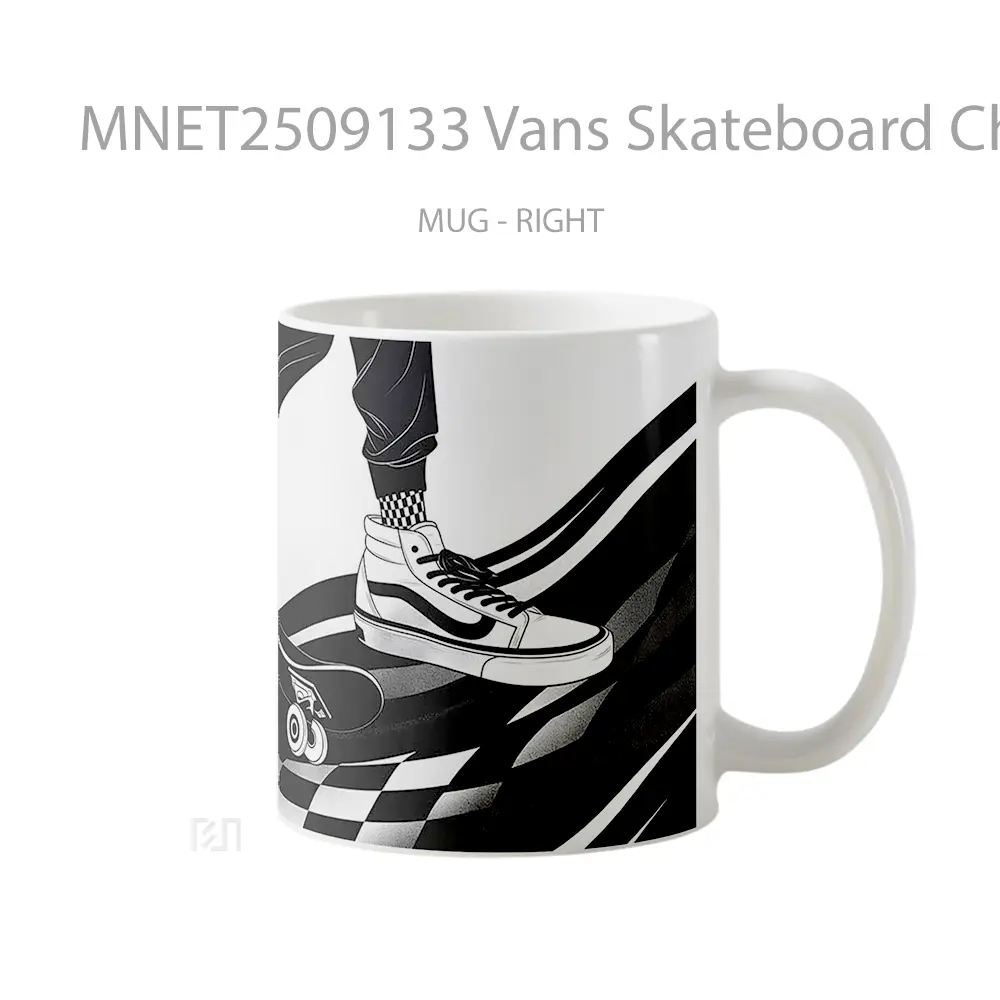 Vans Skateboard Checkered Black & White Mug MNET2509133