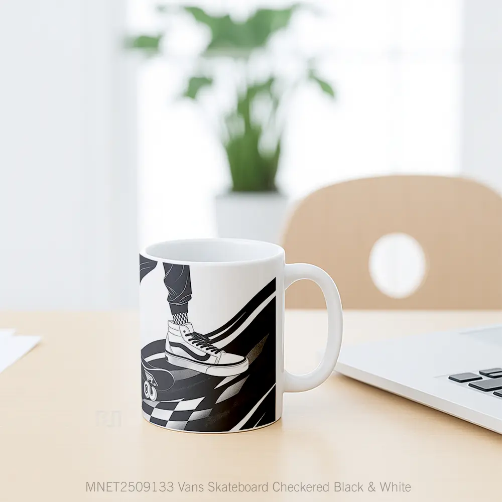 Vans Skateboard Checkered Black & White Mug MNET2509133 - All-side / Desain