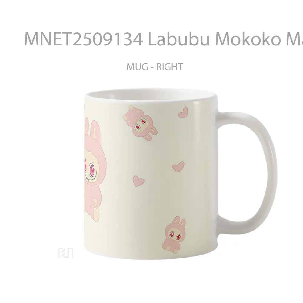 Labubu Mokoko Many Pink Hearts Mug MNET2509134