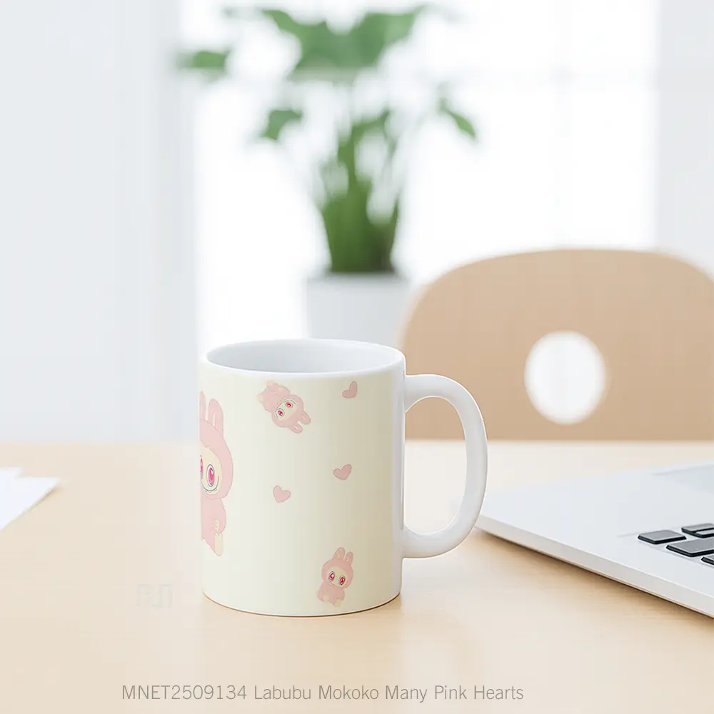 Labubu Mokoko Many Pink Hearts Mug MNET2509134 - All-side / Desain