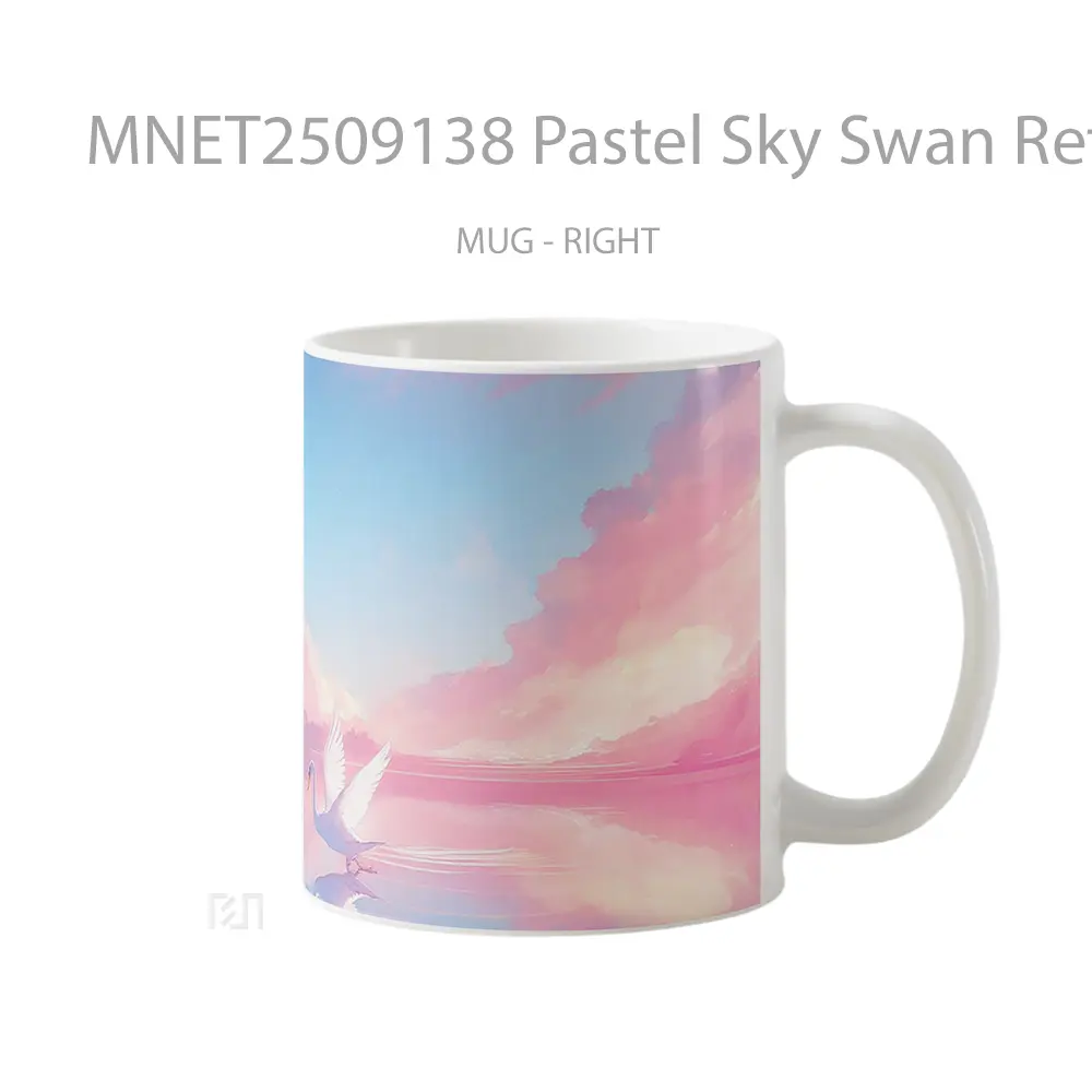 Pastel Sky Swan Reflection Lakeview Mug MNET2509138