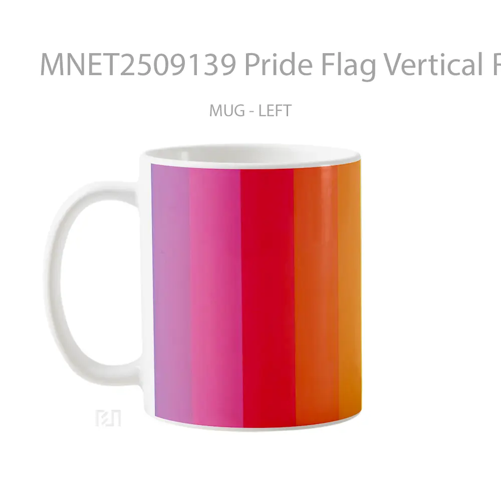 Pride Flag Vertical Rainbow Mug MNET2509139 - All-side / Desain
