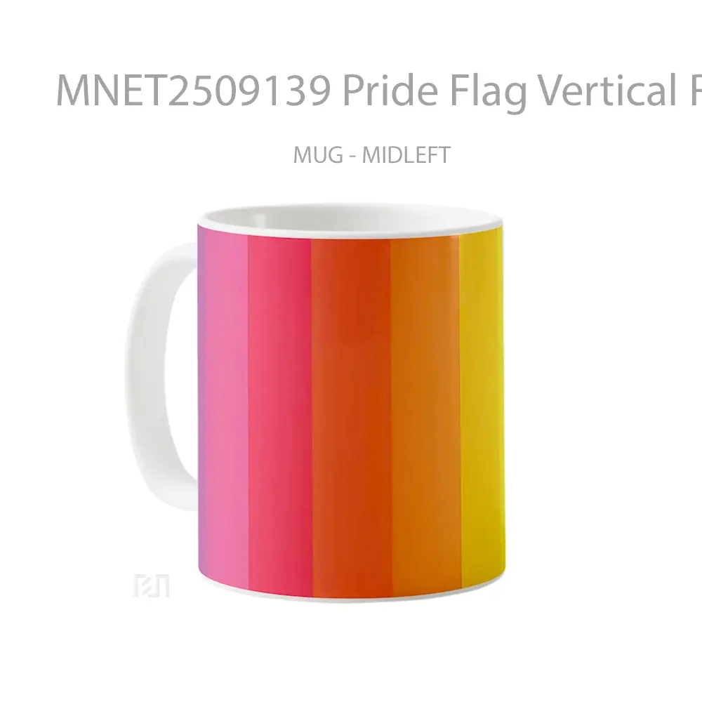 Pride Flag Vertical Rainbow Mug MNET2509139 - All-side / Desain
