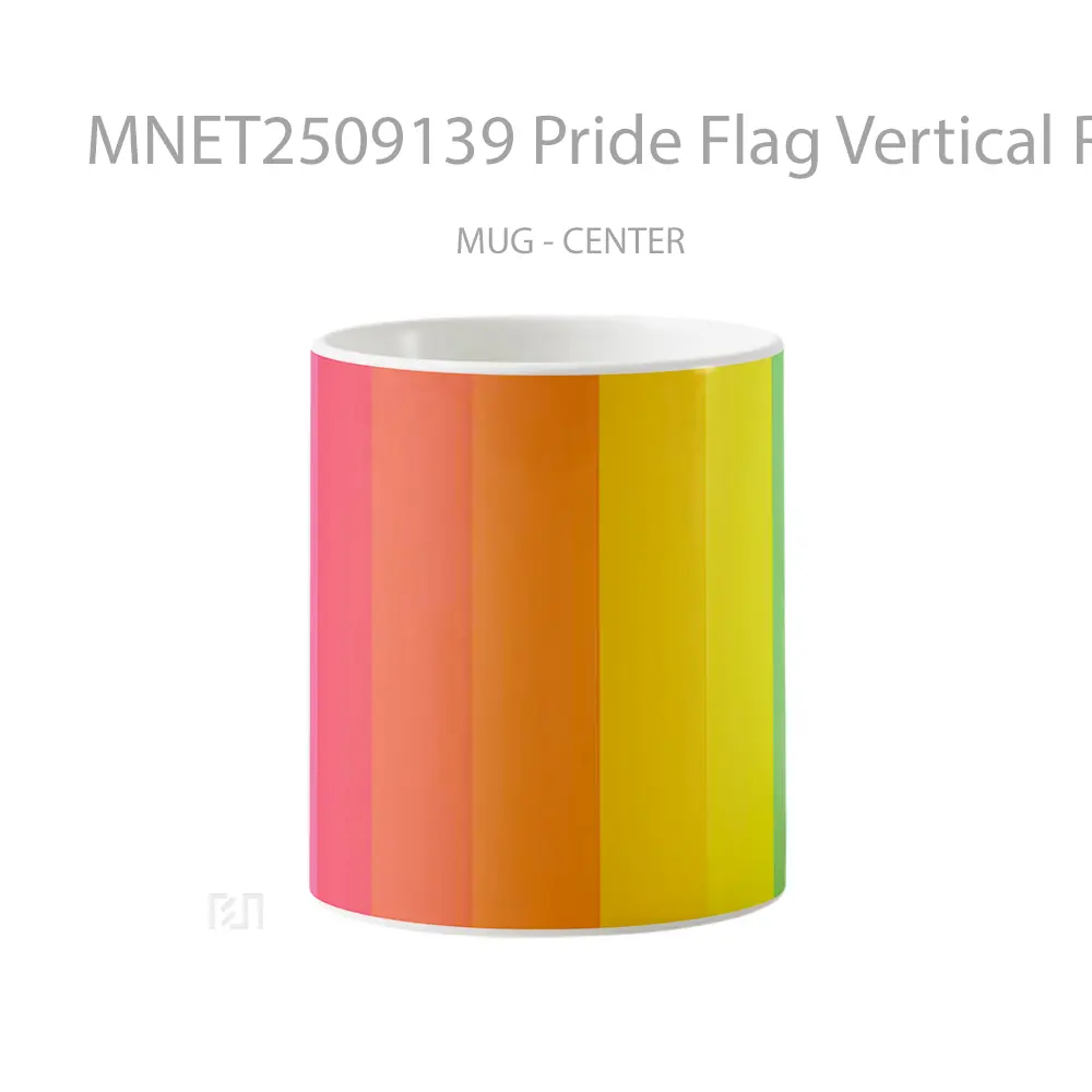 Pride Flag Vertical Rainbow Mug MNET2509139 - All-side / Desain