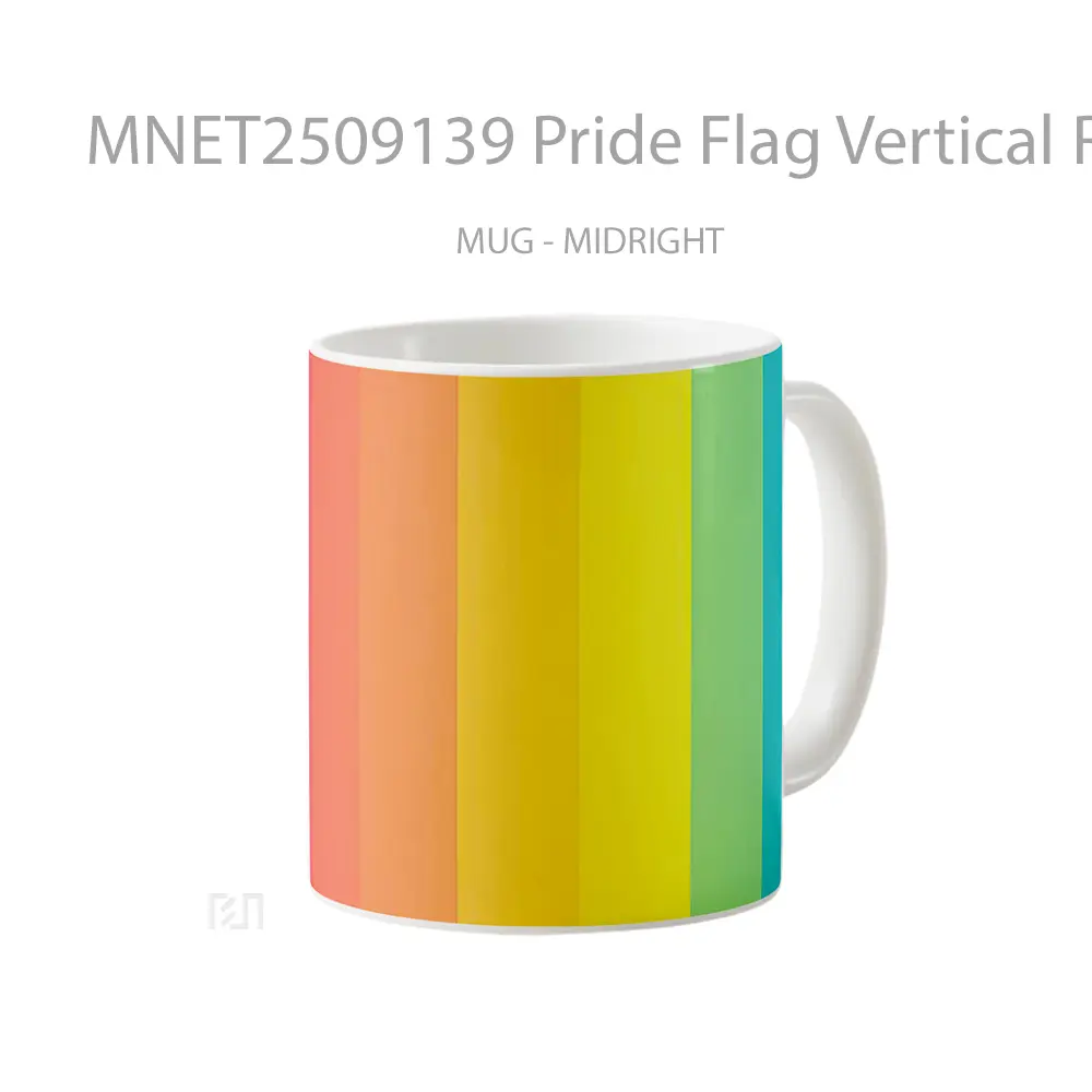 Pride Flag Vertical Rainbow Mug MNET2509139 - All-side / Desain