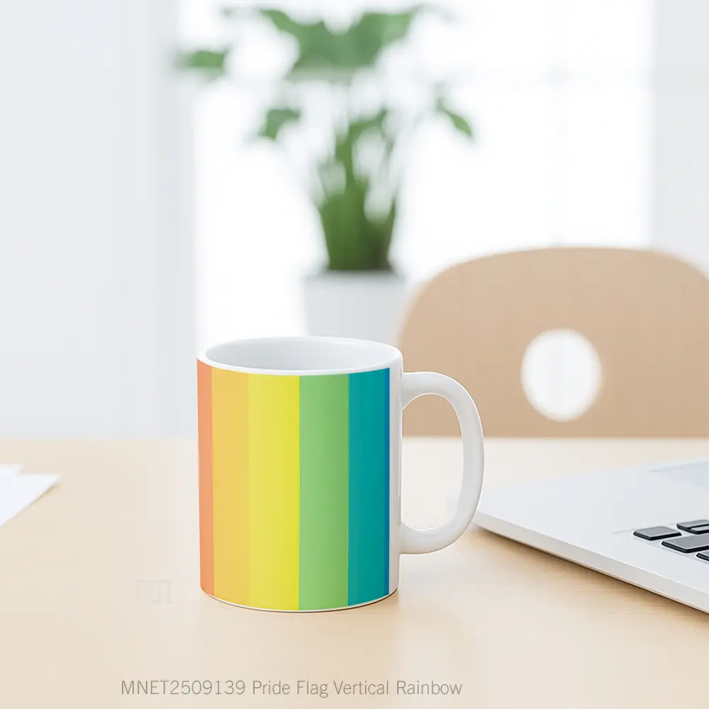 Pride Flag Vertical Rainbow Mug MNET2509139 - All-side / Desain