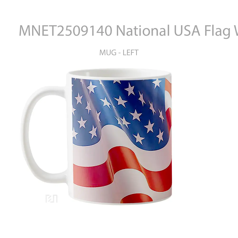 National Usa Flag Waving Mug MNET2509140 - All-side / Desain