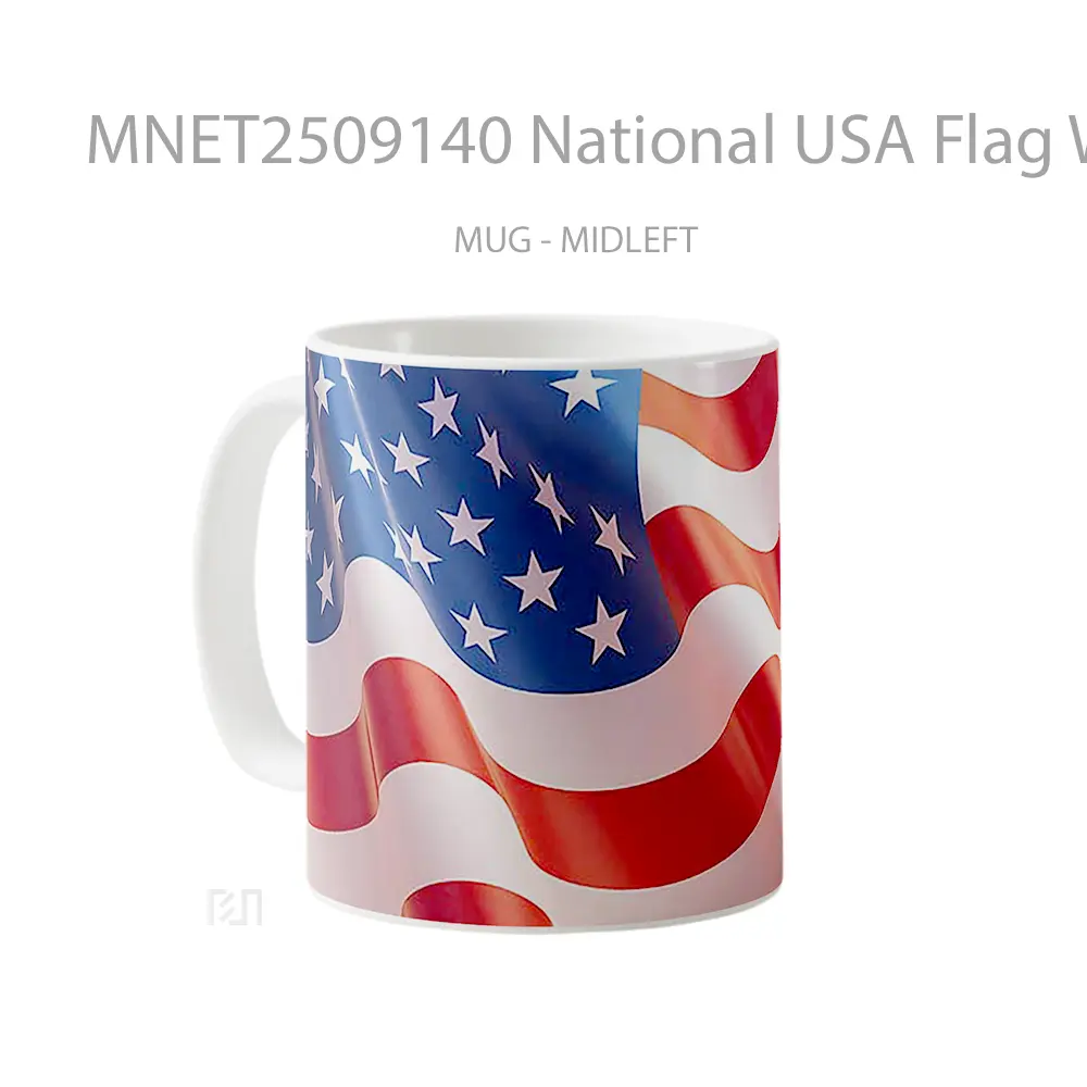 National Usa Flag Waving Mug MNET2509140 - All-side / Desain