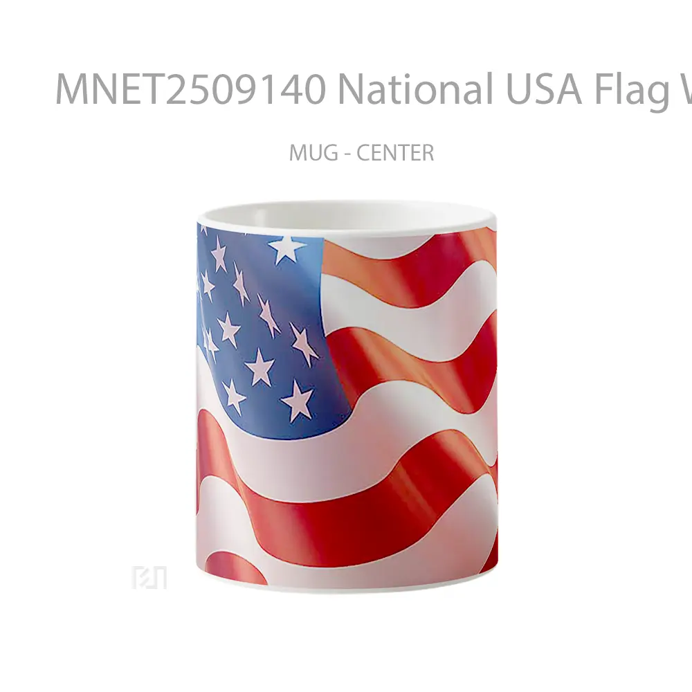 National Usa Flag Waving Mug MNET2509140 - All-side / Desain