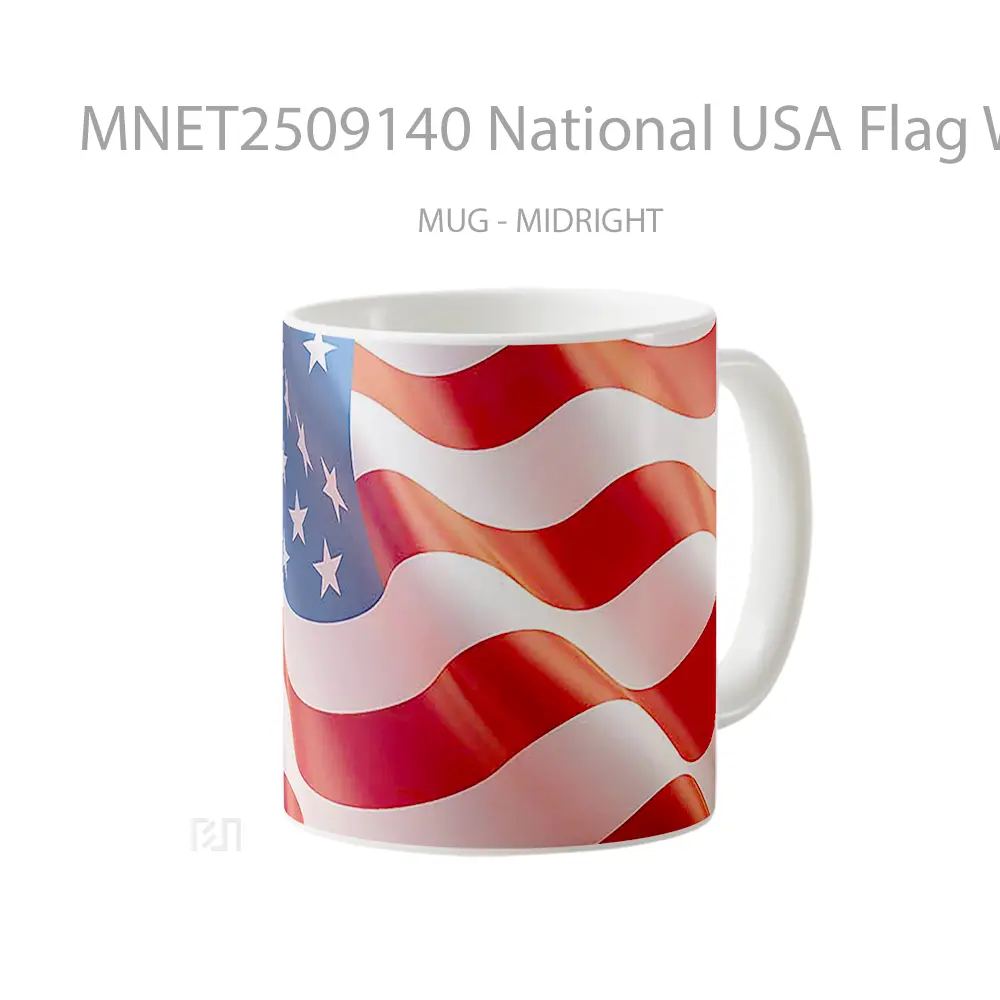 National Usa Flag Waving Mug MNET2509140 - All-side / Desain
