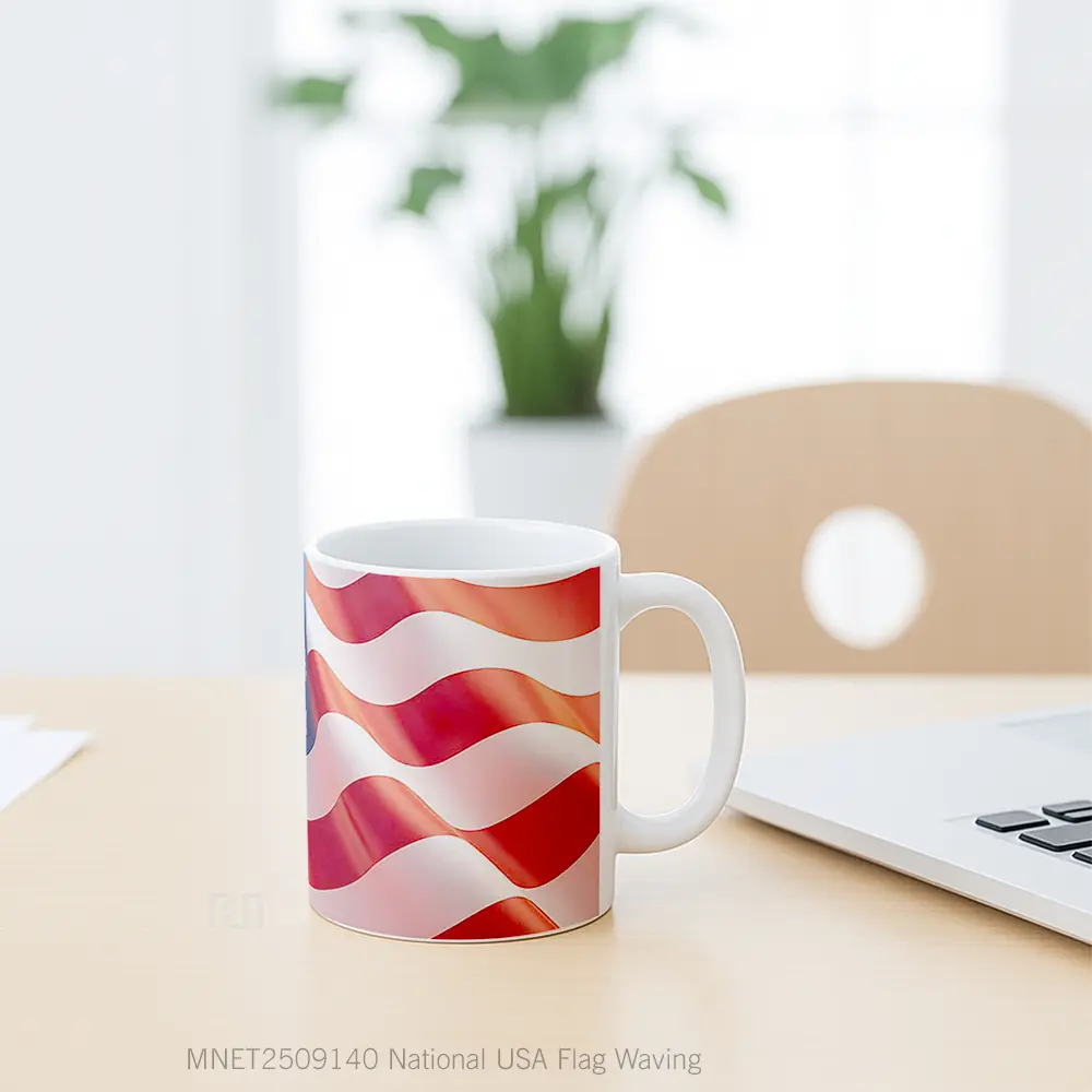 National Usa Flag Waving Mug MNET2509140 - All-side / Desain