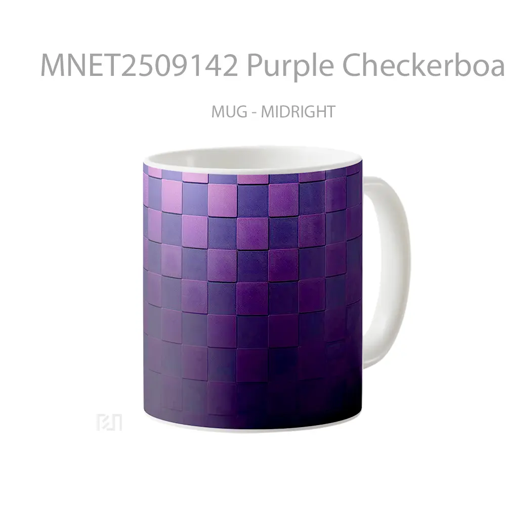 Purple Checkerboard Minimal Texture Mug MNET2509142 - All-side / Desain