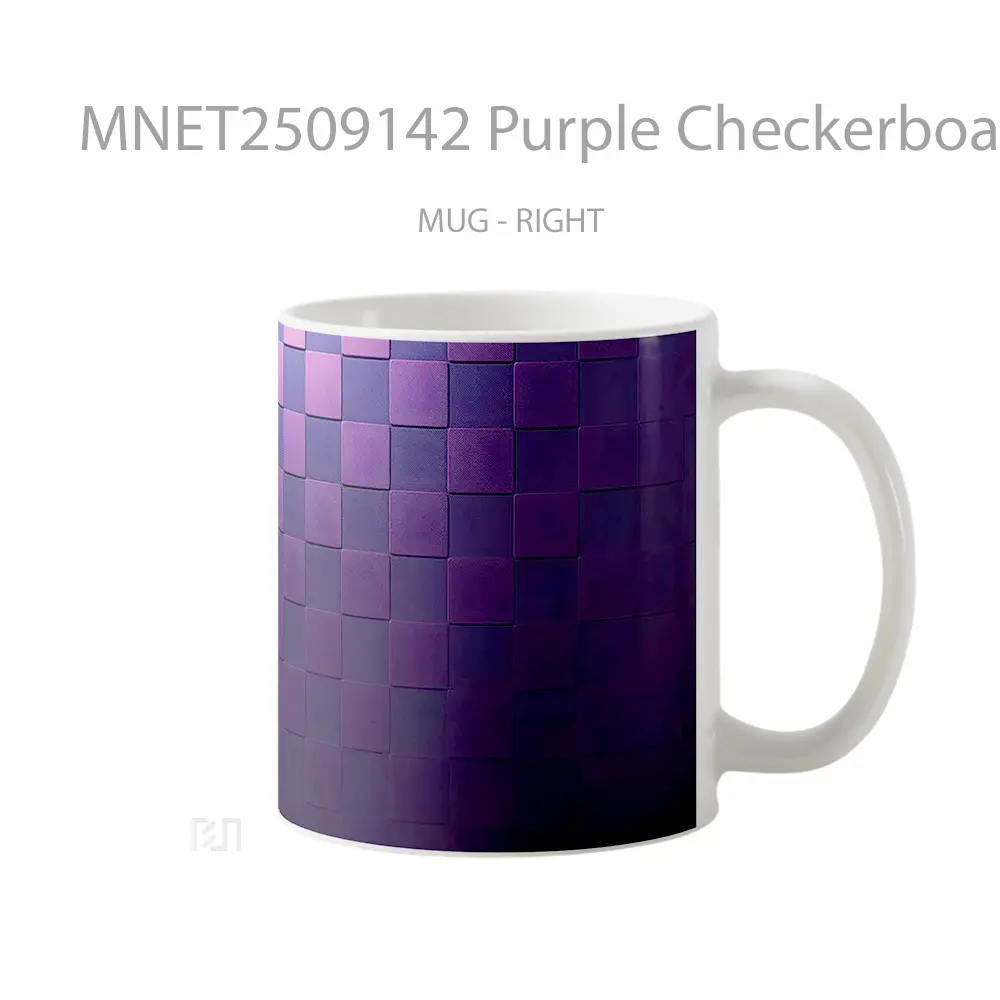 Purple Checkerboard Minimal Texture Mug MNET2509142