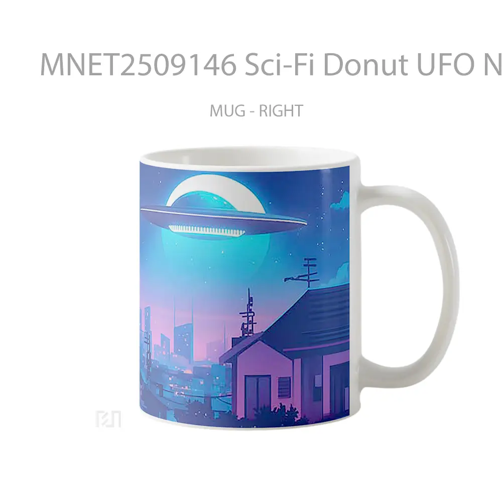 Sci Fi Donut Ufo Night Mug MNET2509146