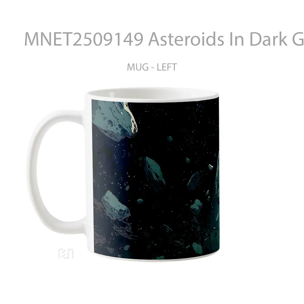 Asteroids In Dark Galaxy Space Mug MNET2509149 - All-side / Desain