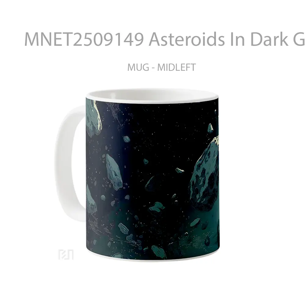 Asteroids In Dark Galaxy Space Mug MNET2509149 - All-side / Desain