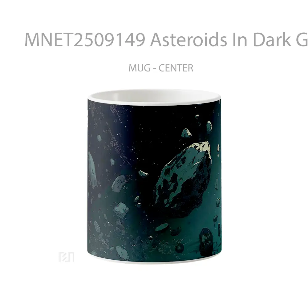 Asteroids In Dark Galaxy Space Mug MNET2509149 - All-side / Desain