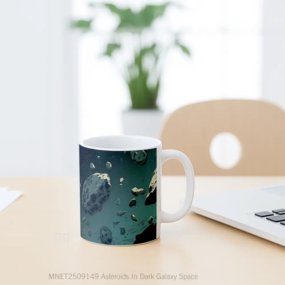 Asteroids In Dark Galaxy Space Mug MNET2509149 - All-side / Desain