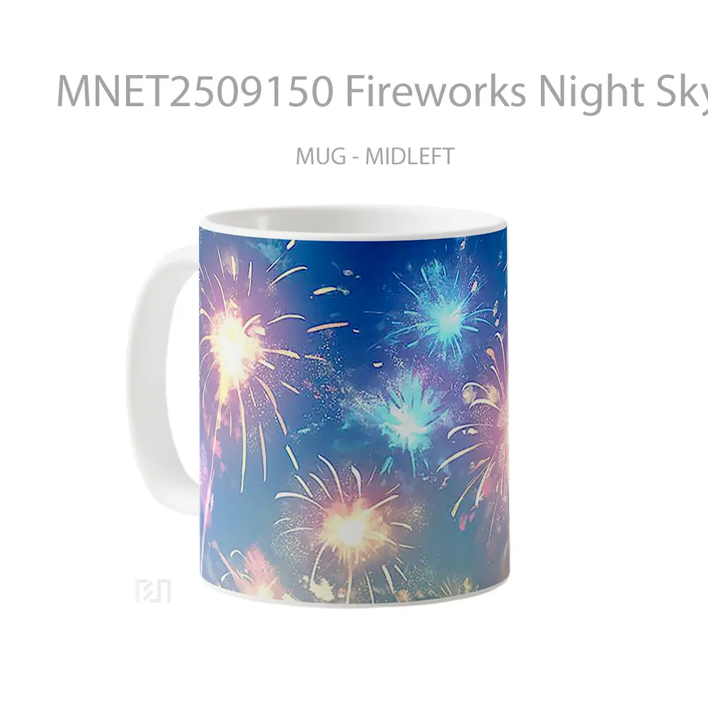 Fireworks Night Sky Burst Mug MNET2509150 - All-side / Desain