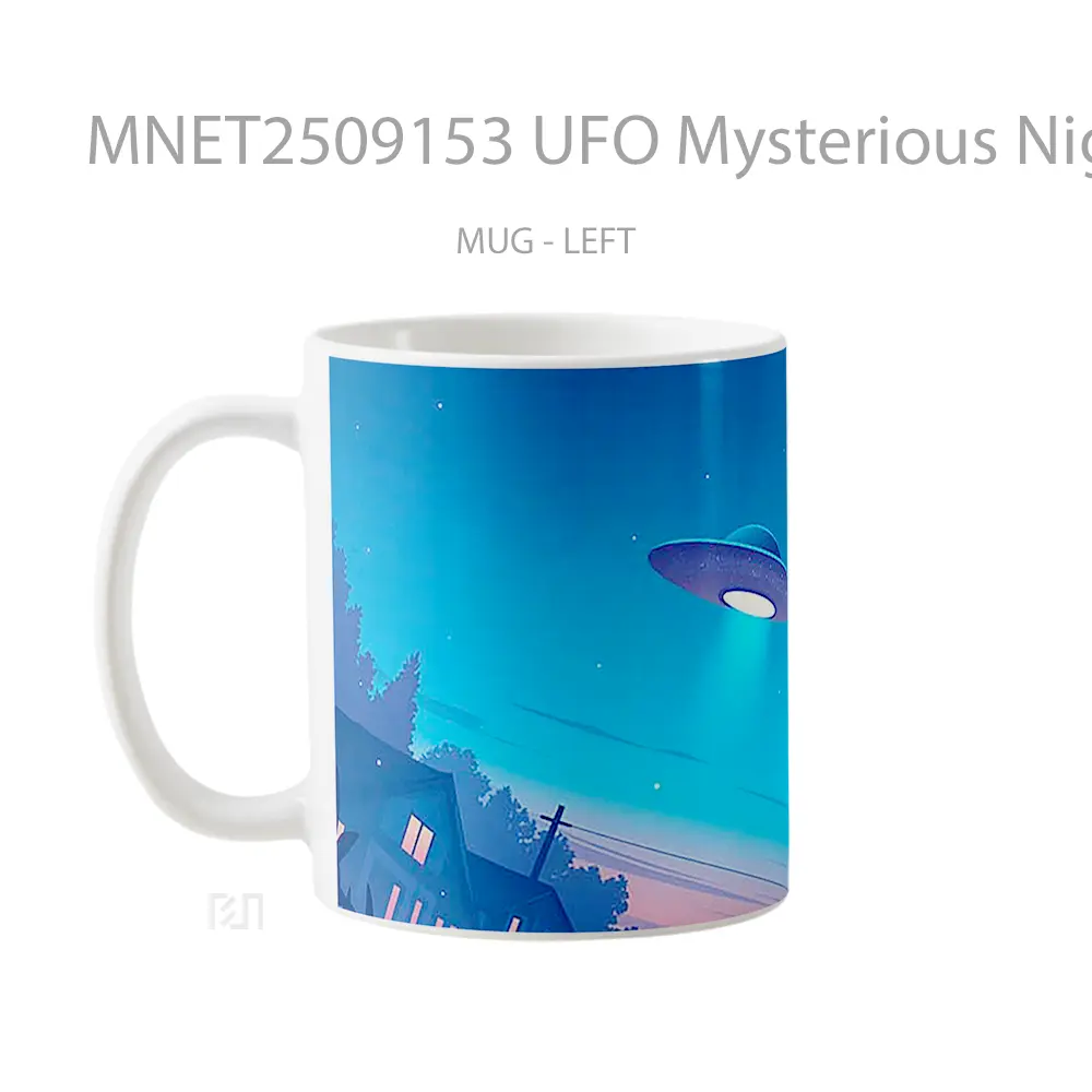 Ufo Mysterious Night Sky Mug MNET2509153 - All-side / Desain