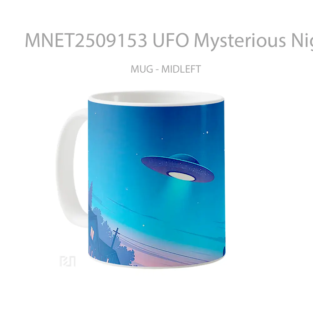 Ufo Mysterious Night Sky Mug MNET2509153 - All-side / Desain