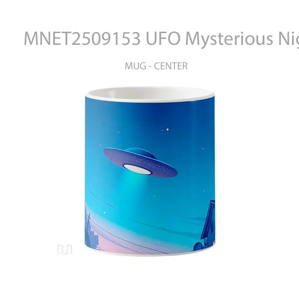 Ufo Mysterious Night Sky Mug MNET2509153 - All-side / Desain