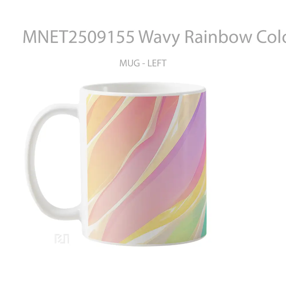 Wavy Rainbow Colors Mug MNET2509155 - All-side / Desain