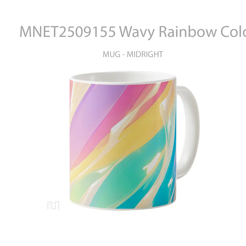Wavy Rainbow Colors Mug MNET2509155 - All-side / Desain