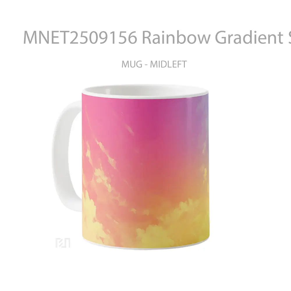 Rainbow Gradient Sky Mug MNET2509156 - All-side / Desain