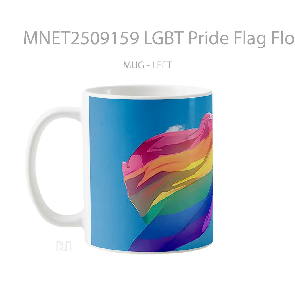 Lgbt Pride Flag Flowing Sky Mug MNET2509159 - All-side / Desain