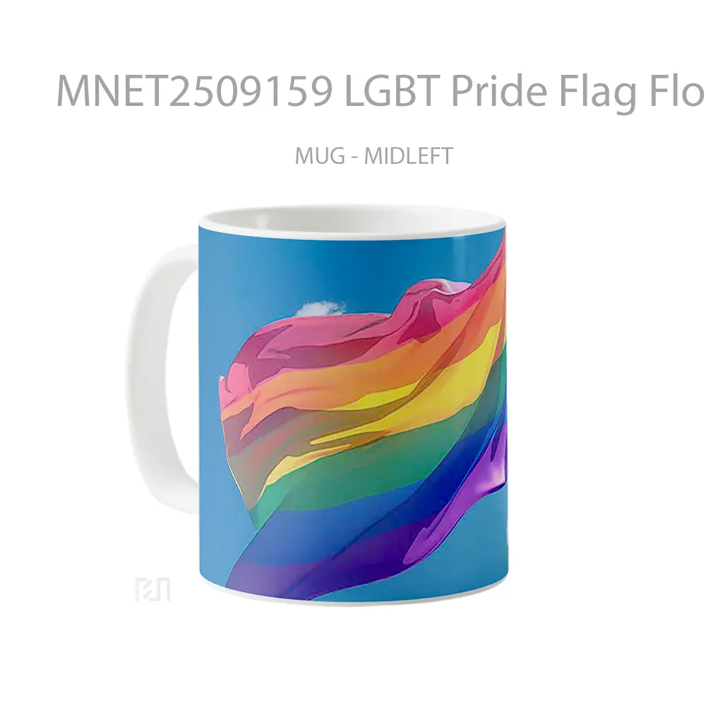 Lgbt Pride Flag Flowing Sky Mug MNET2509159 - All-side / Desain