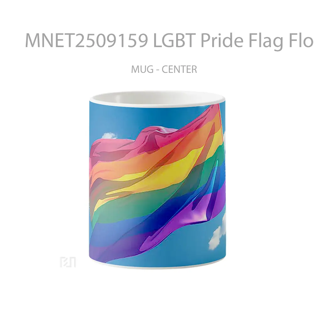 Lgbt Pride Flag Flowing Sky Mug MNET2509159 - All-side / Desain