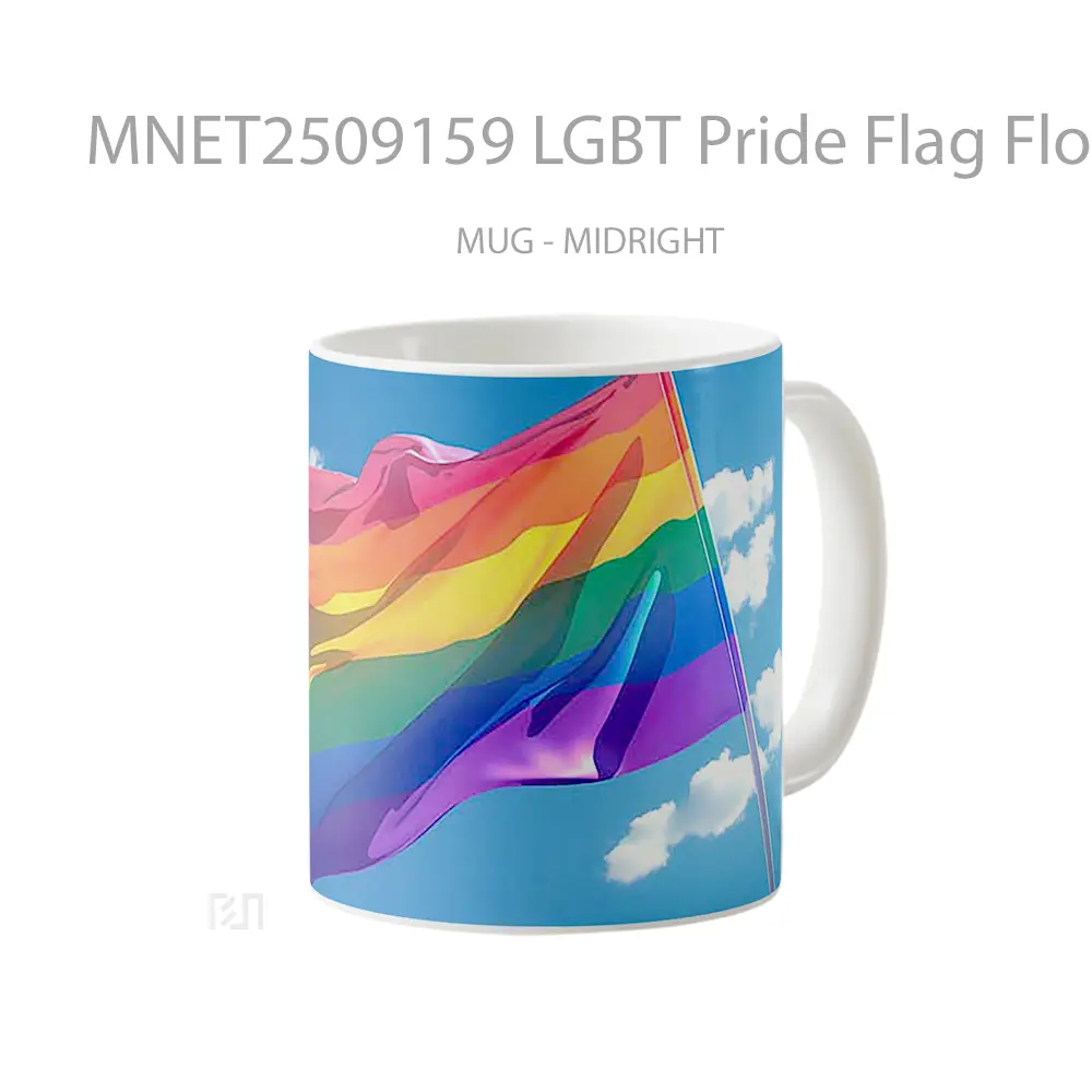 Lgbt Pride Flag Flowing Sky Mug MNET2509159 - All-side / Desain