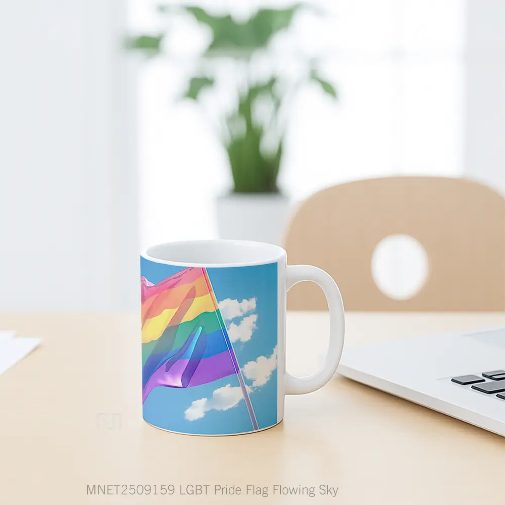 Lgbt Pride Flag Flowing Sky Mug MNET2509159 - All-side / Desain