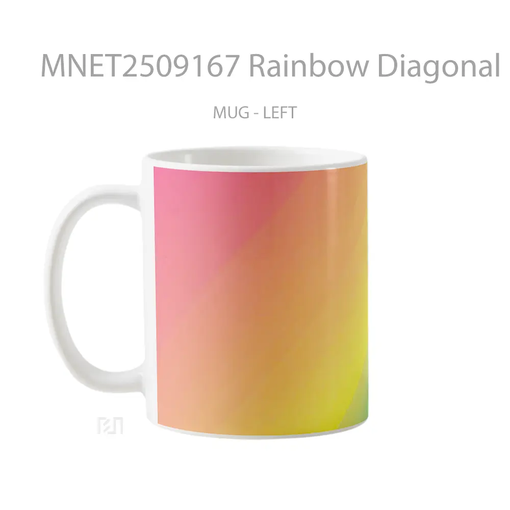 Rainbow Diagonal Stripes Mug MNET2509167 - All-side / Desain