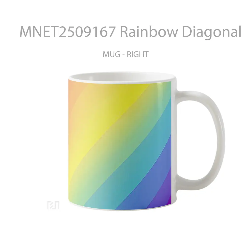 Rainbow Diagonal Stripes Mug MNET2509167