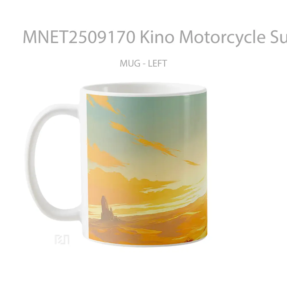 Kino Motorcycle Sunset Desert Journey Mug MNET2509170 - All-side / Desain