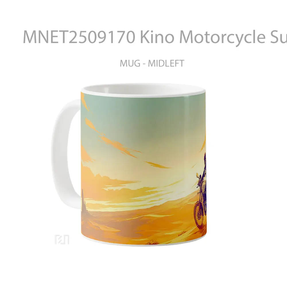 Kino Motorcycle Sunset Desert Journey Mug MNET2509170 - All-side / Desain
