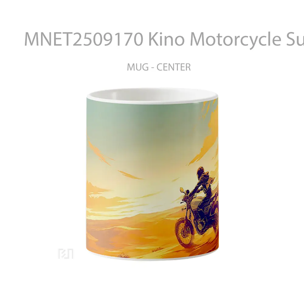 Kino Motorcycle Sunset Desert Journey Mug MNET2509170 - All-side / Desain