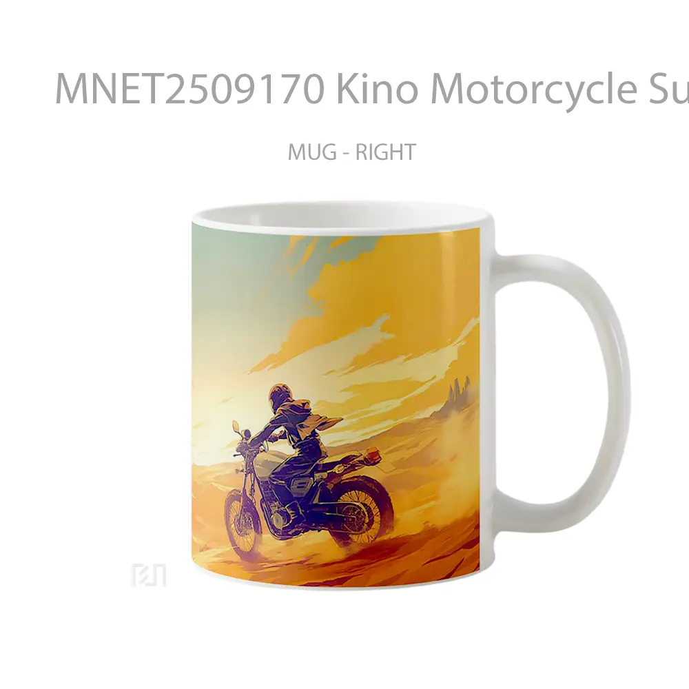 Kino Motorcycle Sunset Desert Journey Mug MNET2509170