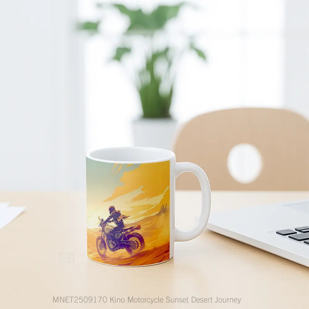 Kino Motorcycle Sunset Desert Journey Mug MNET2509170 - All-side / Desain