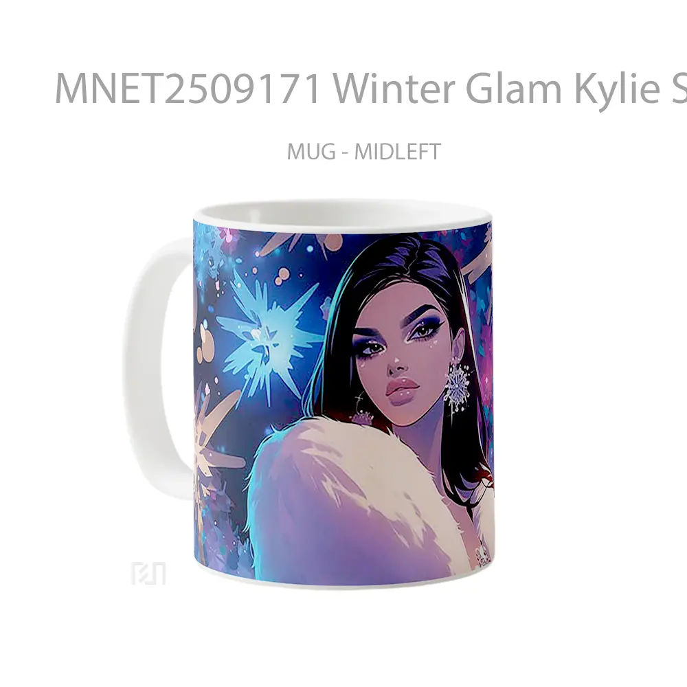 Winter Glam Kylie Snowflakes Mug MNET2509171 - All-side / Desain