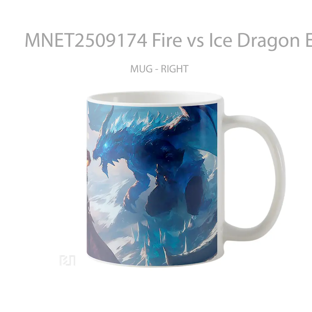 Fire Vs Ice Dragon Epic Fantasy Battle Mug MNET2509174