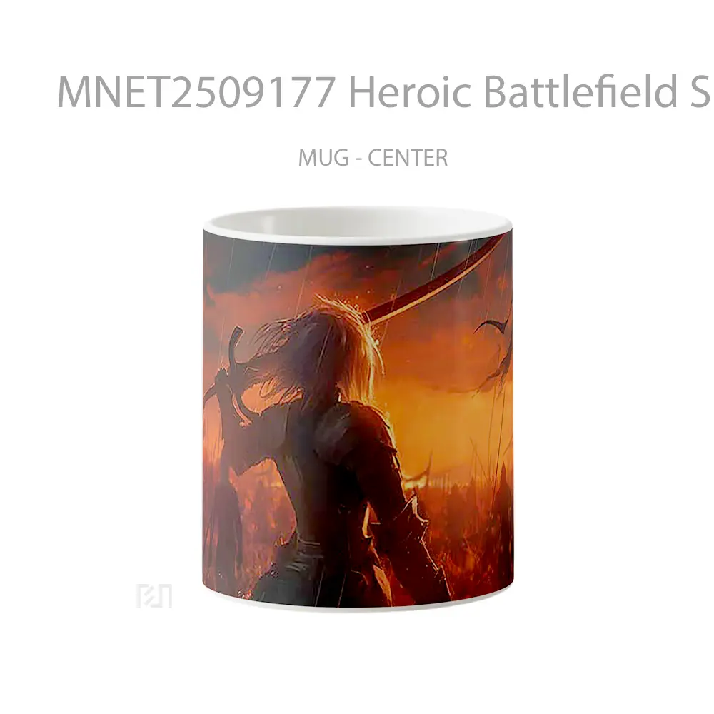 Heroic Battlefield Sunset Warrior Mug MNET2509177 - All-side / Desain