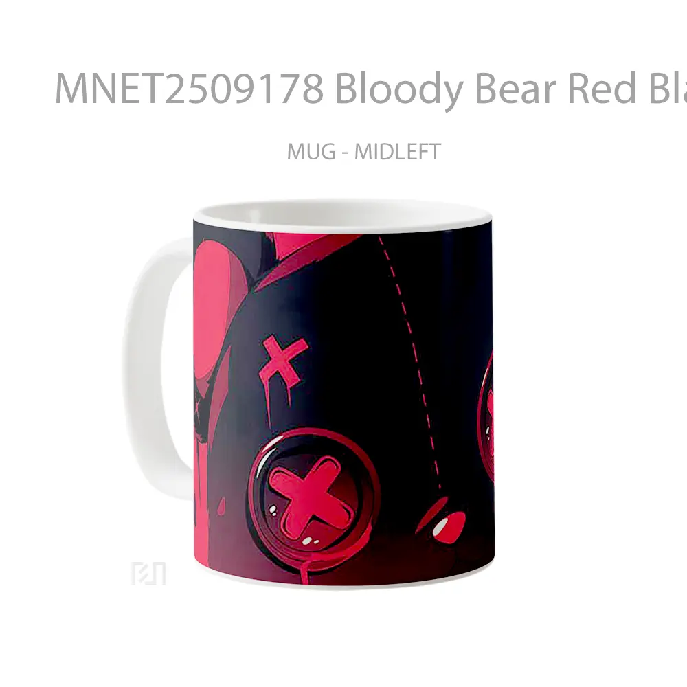 Bloody Bear Red Black Mug MNET2509178 - All-side / Desain