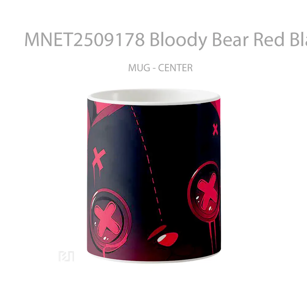 Bloody Bear Red Black Mug MNET2509178 - All-side / Desain